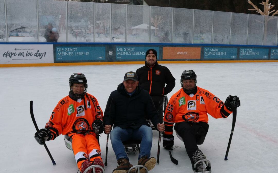 Para Eishockey-Action in der Grazer Winterwelt: Ein Highlight beim „Tag des Eishockeys“